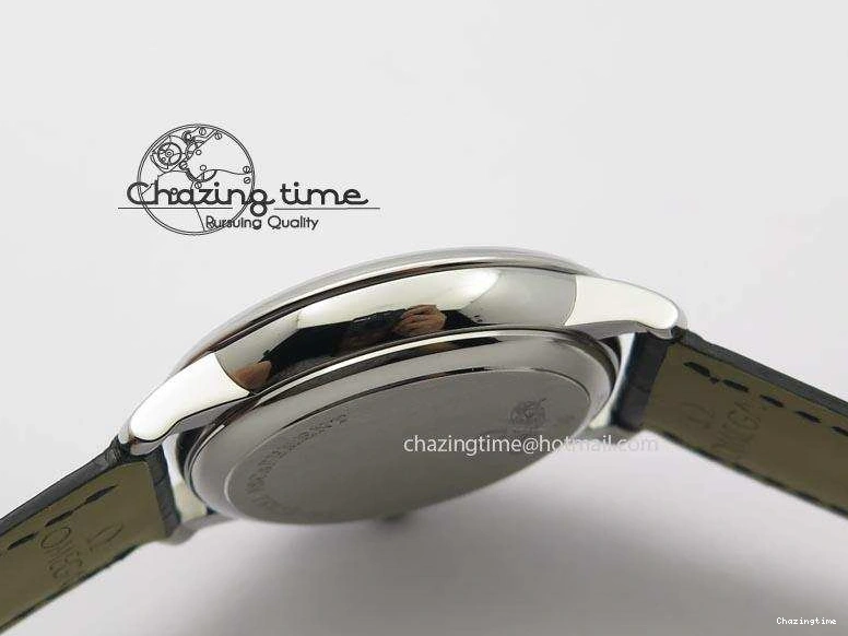 0311 De Ville MK 1:1 Best Edition SS Blue Dial On Black Leather Asian Seagull T1701 (Sec@6) Casual 8242